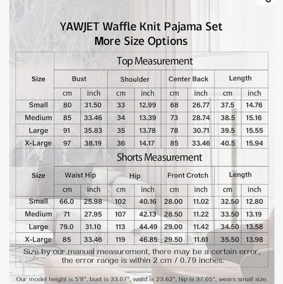 YAWJET Blue Floral  Tank Top & Shorts Pajama Set Comfy Loungewear Size XL - Picture 4 of 9